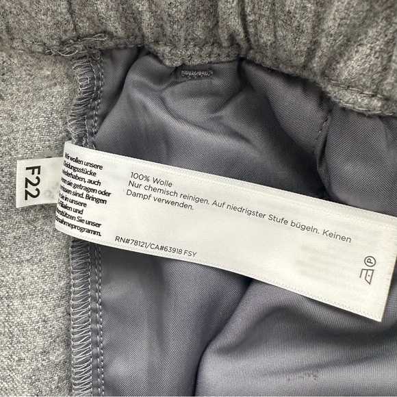 NWT Eileen Fisher Soft Wool Flannel Pleated Tapered Ankle Pants in Gray size XL - Picture 9 of 12